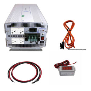 5000 Watt Pure Sine Power Inverter Kit w/ Cables & Fuse - Industrial