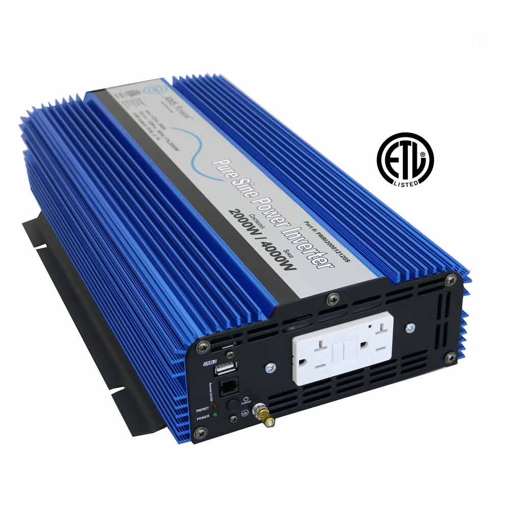 2000 Watt Pure Sine Wave Inverter ETL Listed to UL 458