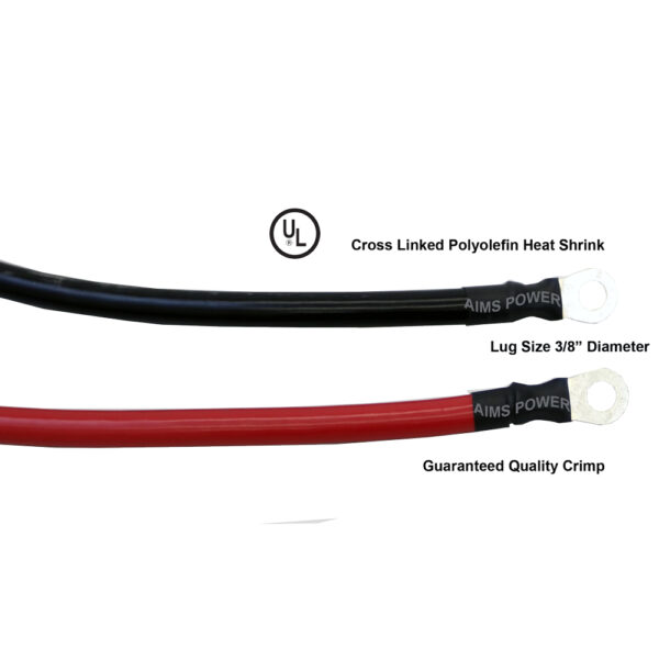 Inverter & Battery Cable #6 AWG 15 ft Set