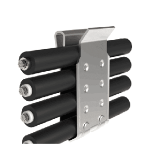 PV Cable Stainless Steel Clamps Holds 4 Wires - 10 Pack