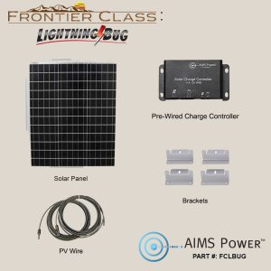 FC: LIGHTNING BUG Solar Base Kit 50 Watts Reliable Trickle Charging for Batteries Home & Off-Grid | Weatherproof