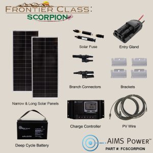 FC: SCORPION Solar Kit 200 Watt Slim & Narrow Panels & 1.28 kWh Battery | Solar Charging and Battery Storage kit for RVs, Mobile Setups, or Small Off-Grid Systems