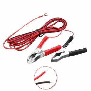 Battery Cable | PV Wire 10 AWG with Alligator Clamps & Bare Ends